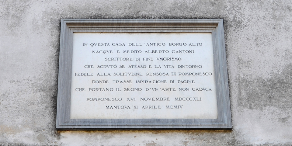 Pomponesco, plaque in memory of Cantoni, detail © Alberto Jona Falco