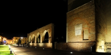 Abbiategrasso, Visconteo Castle, the colonnade by night © Alberto Jona Falco